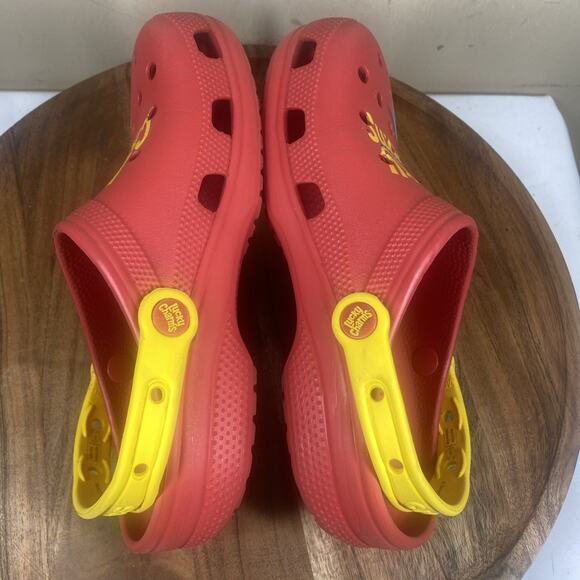 Crocs Lucky Charms Womens Red Yellow Size 9 Classic Clogs Sandals - Picture 9 of 12